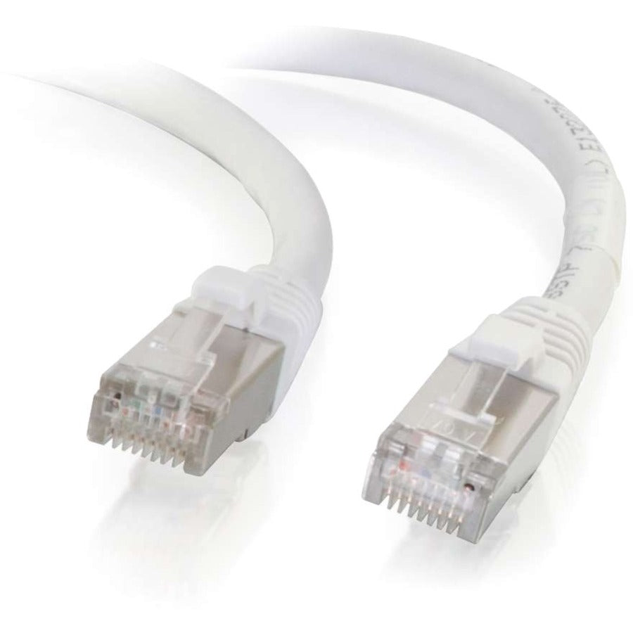 Câble de raccordement réseau blindé Cat6a (SSTP) C2G 0,3 m - Blanc 89933