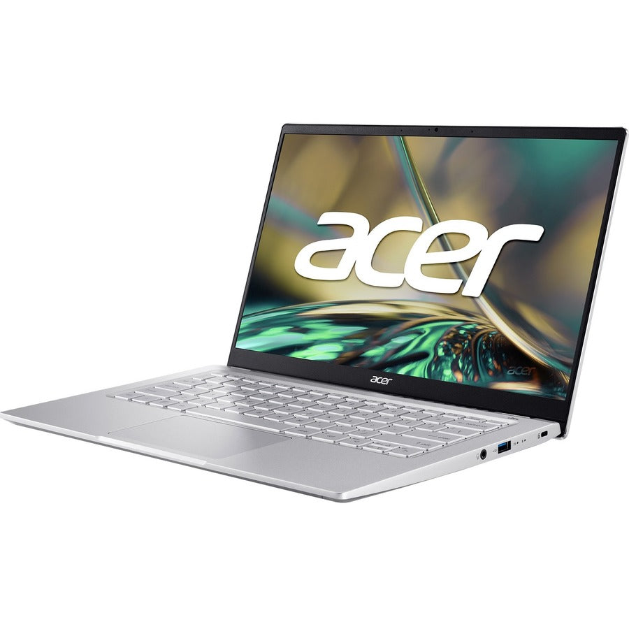 Ordinateur portable 14" Acer Swift 3 SF314-512 SF314-512-751B - QHD - Intel Core i7 12e génération i7-1260P - 16 Go - SSD 512 Go - Clavier anglais (États-Unis), français - Argent pur NX.K0FAA.005