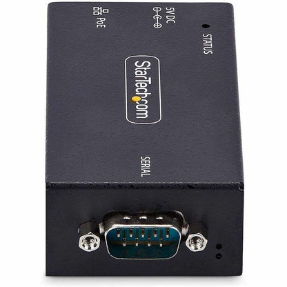 Adaptateur série vers Ethernet StarTech.com à 1 port, serveur de périphériques série alimenté par PoE 802.3af, montage mural/sur rail DIN, convertisseur LAN RJ45 vers DB9 I13P-SERIAL-ETHERNET