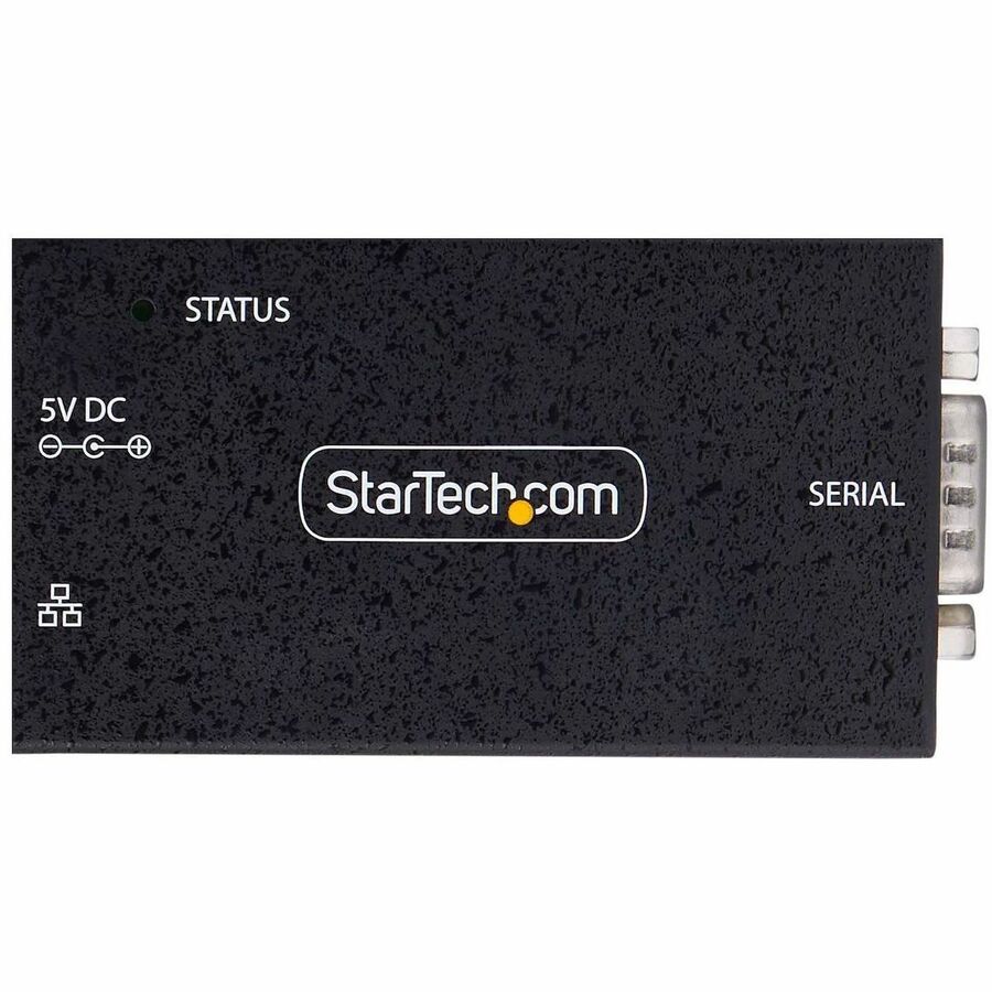 Adaptateur série vers Ethernet StarTech.com à 1 port, serveur de périphériques série alimenté par PoE 802.3af, montage mural/sur rail DIN, convertisseur LAN RJ45 vers DB9 I13P-SERIAL-ETHERNET