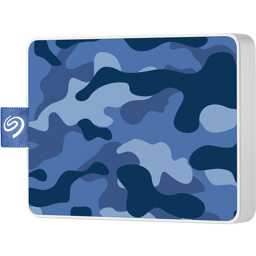 Disque SSD portable Seagate One Touch STJE500406 500 Go - Externe - Bleu camouflage STJE500406