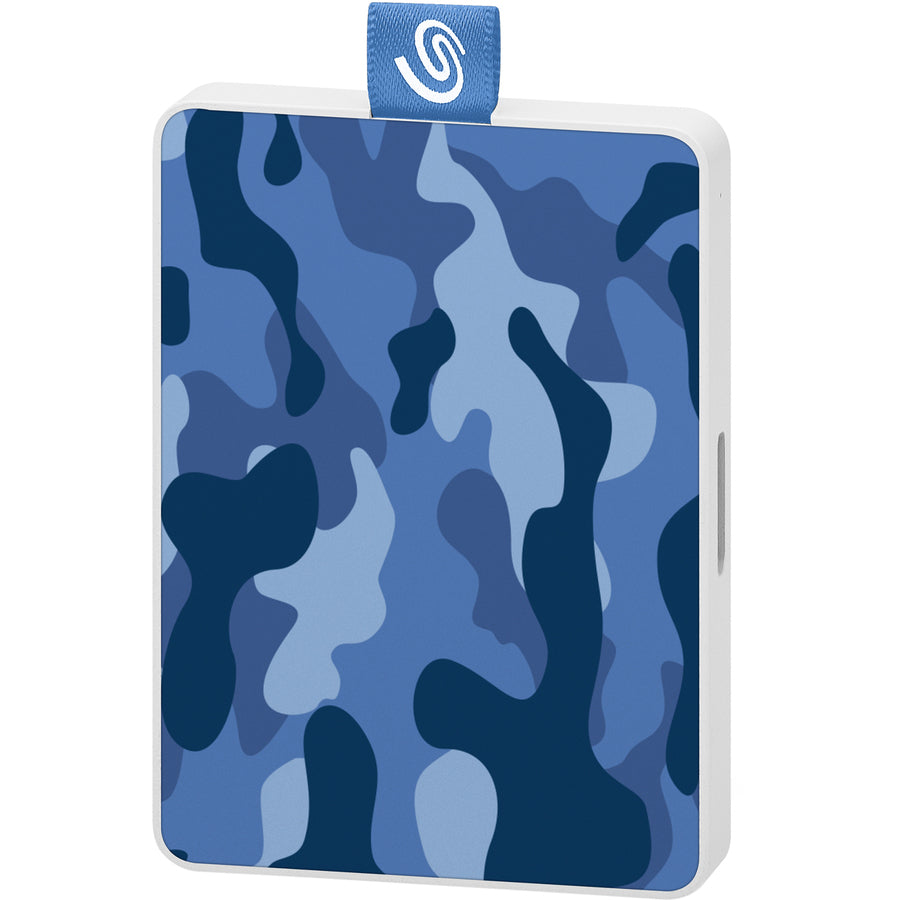 Disque SSD portable Seagate One Touch STJE500406 500 Go - Externe - Bleu camouflage STJE500406