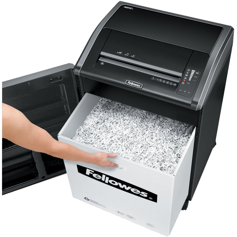 Destructeur de documents Fellowes Powershred® 485i 100 % antibourrage, coupe en bande conforme à la BAA 38480