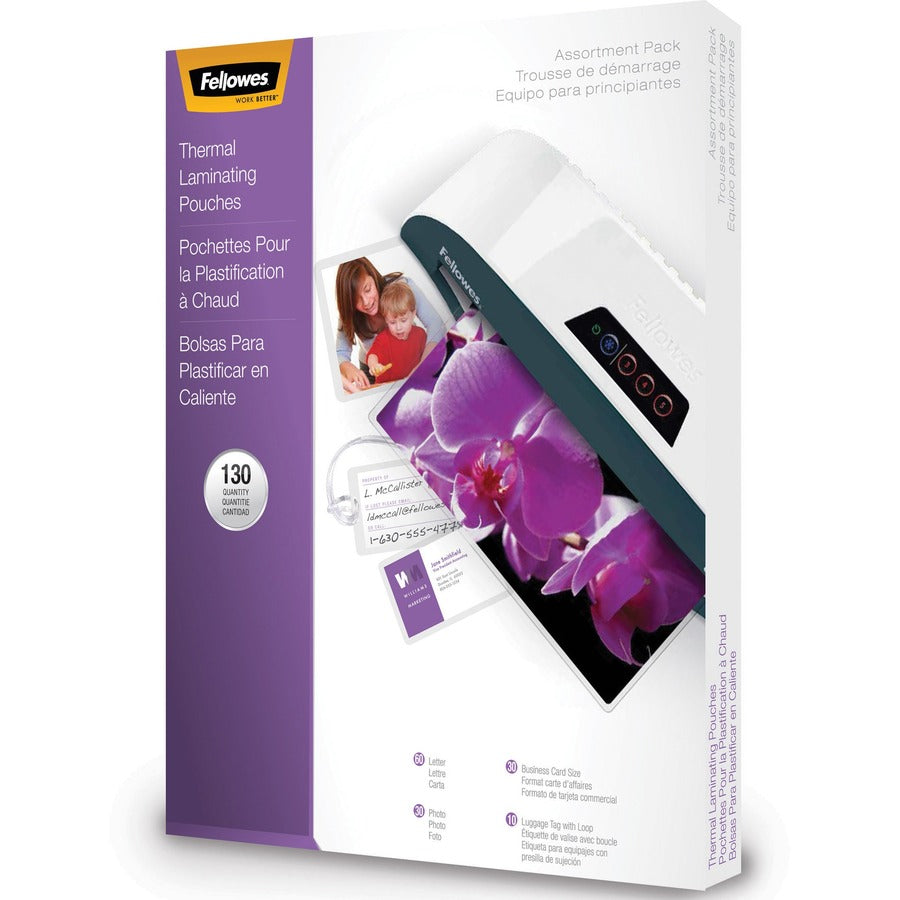 Kit de démarrage pour pochettes de plastification Fellowes, lot de 130 5208502
