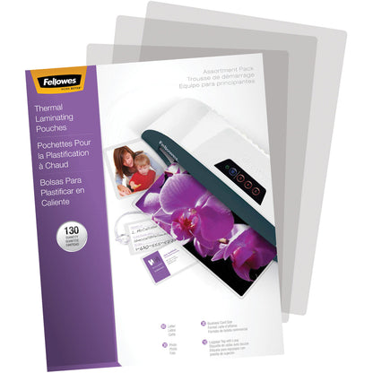 Kit de démarrage pour pochettes de plastification Fellowes, lot de 130 5208502
