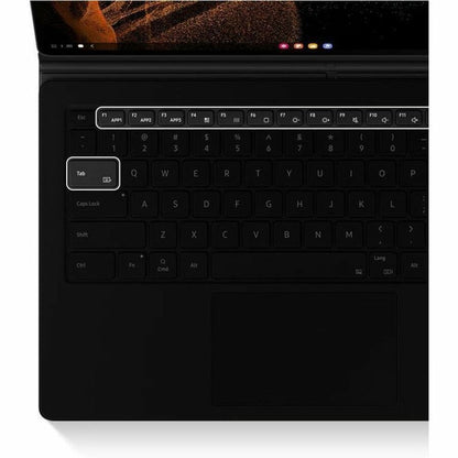 Samsung Keyboard/Cover Case (Book Fold) Samsung Galaxy Tab S8 Ultra Tablet PC - Black EF-DX900BBEGCA