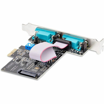 StarTech.com Carte PCIe série 2 ports, carte double port RS232/RS422/RS485, UART 16C1050, protection ESD, Windows/Linux, conforme TAA 2S232422485-PC-CARD