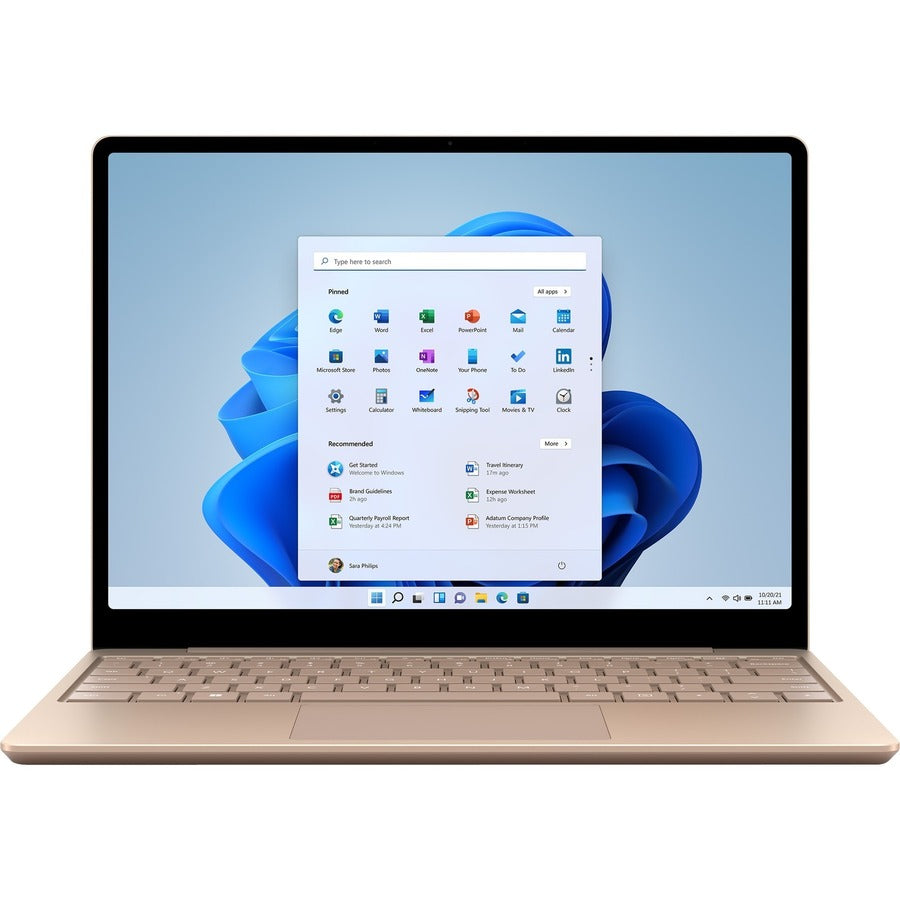 Ordinateur portable tactile Microsoft Surface Laptop Go 2 12,4" - Intel Core i5 11e génération i5-1135G7 - 8 Go - SSD 128 Go - Clavier français, anglais - Sandstone 8QC-00049