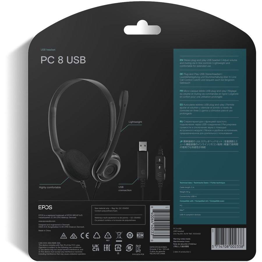 Casque USB EPOS PC 8 1000432