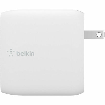 Belkin BoostCharge Dual USB-C Power Delivery GaN Wall Charger 68W Laptop Chromebook Charging - Power Adapter WCH003DQWH