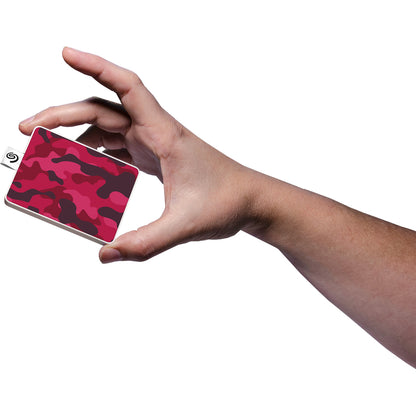 Seagate One Touch STJE500405 500 GB Portable Solid State Drive - External - Camo Red STJE500405