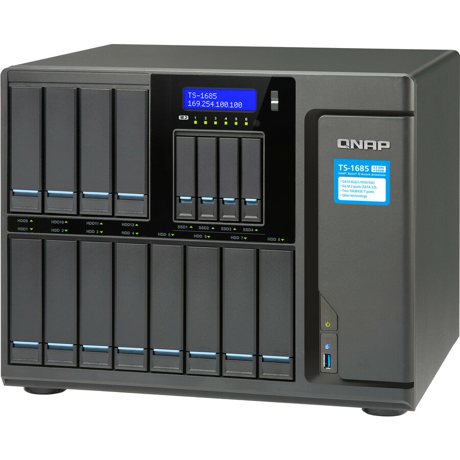 QNAP Super NAS Xeon D 16 baies haute capacité avec performances exceptionnelles TS-1685-D1531-32G-US