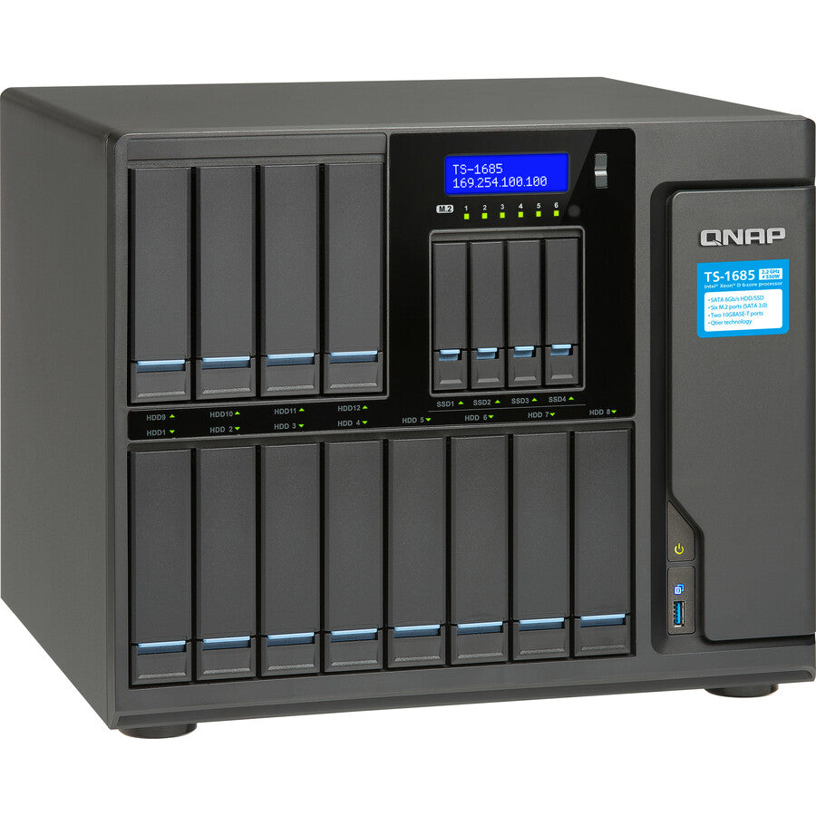QNAP Super NAS Xeon D 16 baies haute capacité avec performances exceptionnelles TS-1685-D1531-32G-US