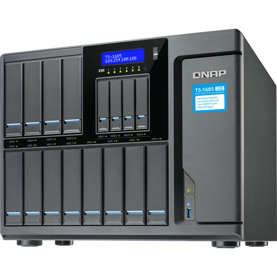 QNAP Super NAS Xeon D 16 baies haute capacité avec performances exceptionnelles TS-1685-D1531-32G-US