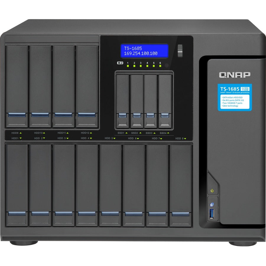 QNAP Super NAS Xeon D 16 baies haute capacité avec performances exceptionnelles TS-1685-D1531-32G-US