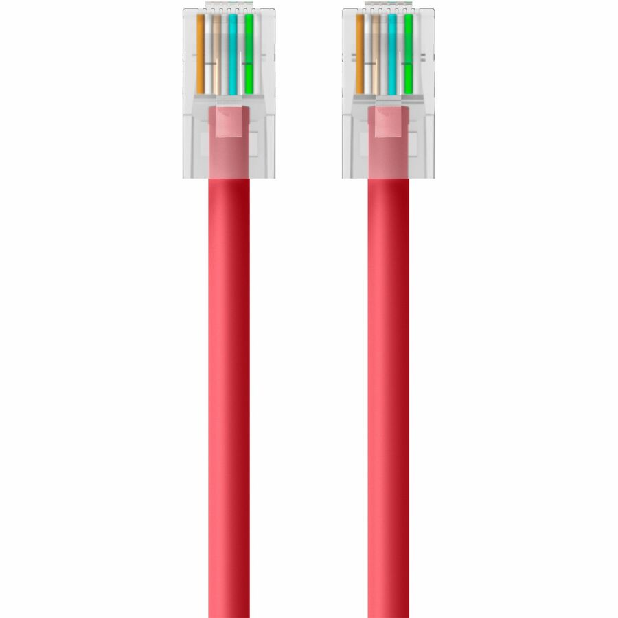 Câble de raccordement Ethernet Belkin CAT6, RJ45, M/M A3L980-25-RED