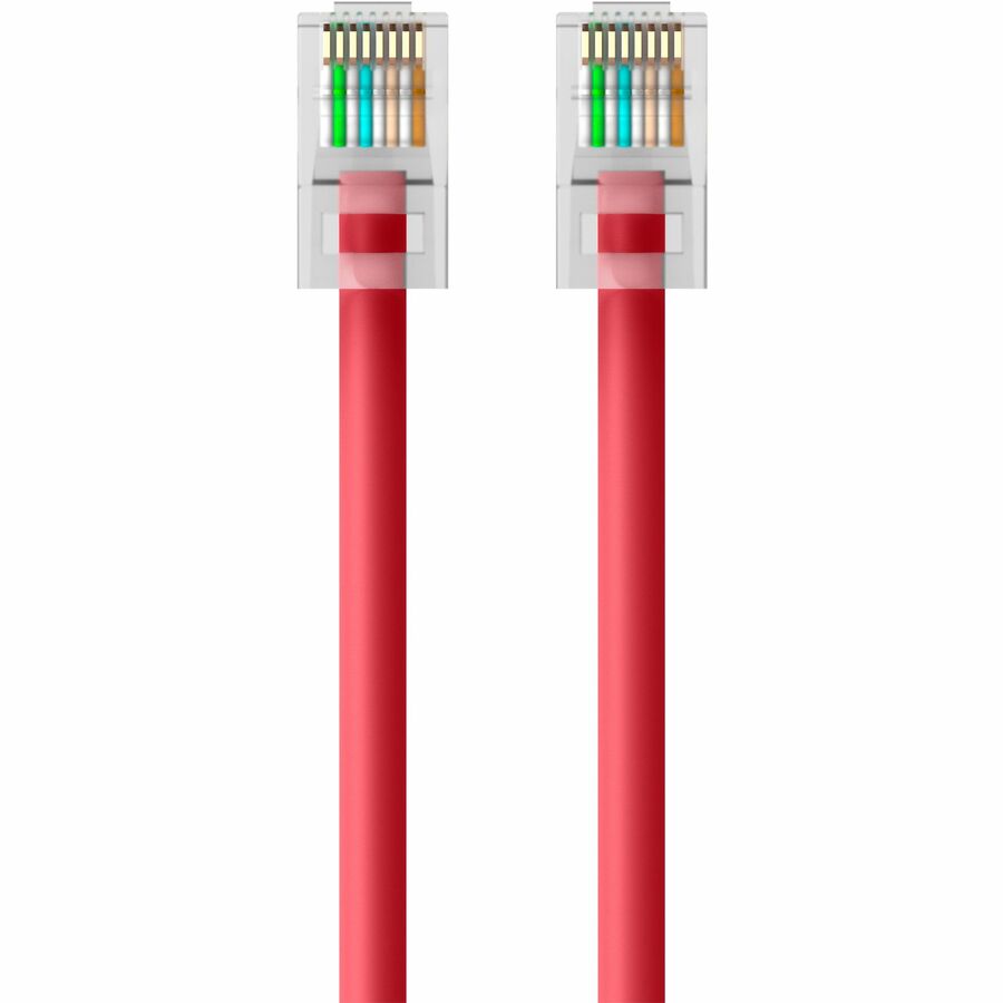 Câble de raccordement Ethernet Belkin CAT6, RJ45, M/M A3L980-25-RED
