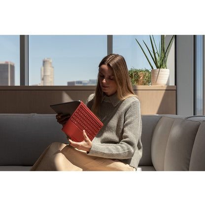 Étui clavier/housse Microsoft Type Cover pour Microsoft Surface Go 2, tablette Surface Go - Rouge coquelicot KCT-00061