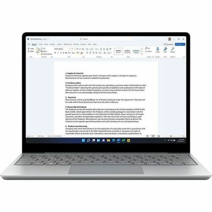 Ordinateur portable à écran tactile Microsoft Surface Laptop Go 2 12,4 pouces - Platinum N1U-00003