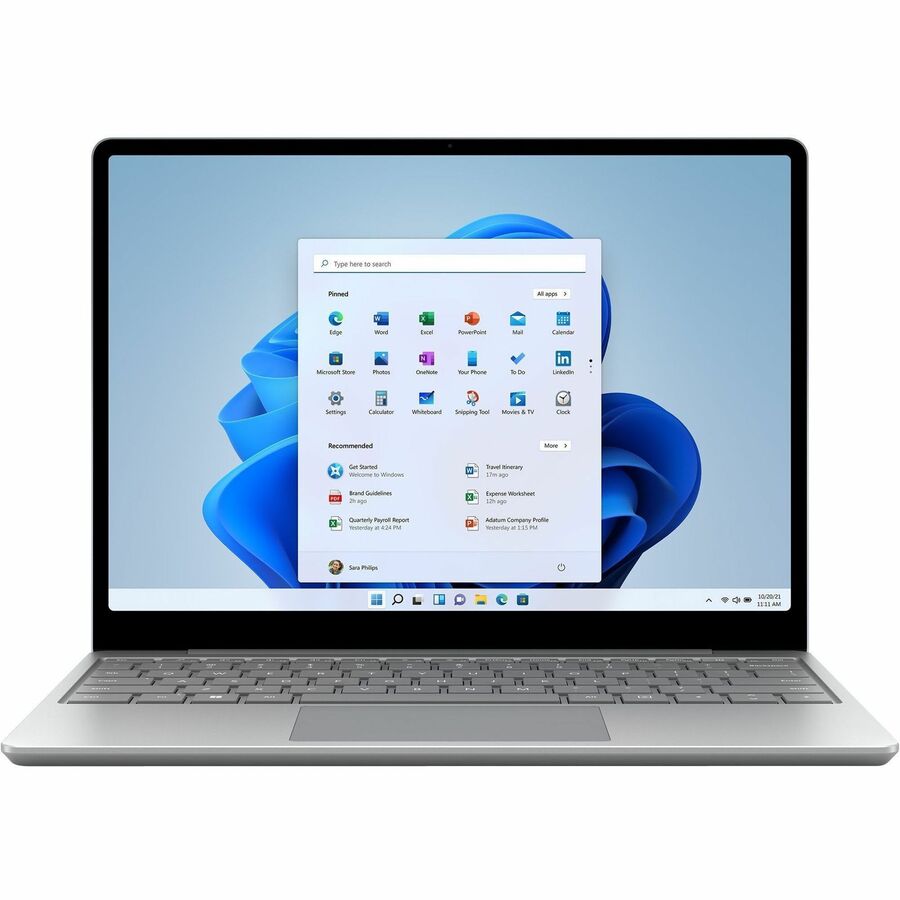 Ordinateur portable à écran tactile Microsoft Surface Laptop Go 2 12,4 pouces - Platinum N1U-00003