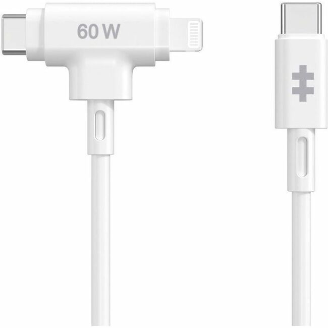 Câble hybride en silicone USB-C et Lightning Targus HyperJuice (1,5 m/5 pi) - Blanc HJ4010WHGL