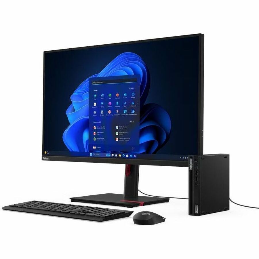 Ordinateur de bureau Lenovo ThinkCentre M70q Gen 5 12TD001SUS - Intel Core i7 14e génération i7-14700T - Technologie vPro - 32 Go - SSD 1 To - Minuscule - Noir 12TD001SUS