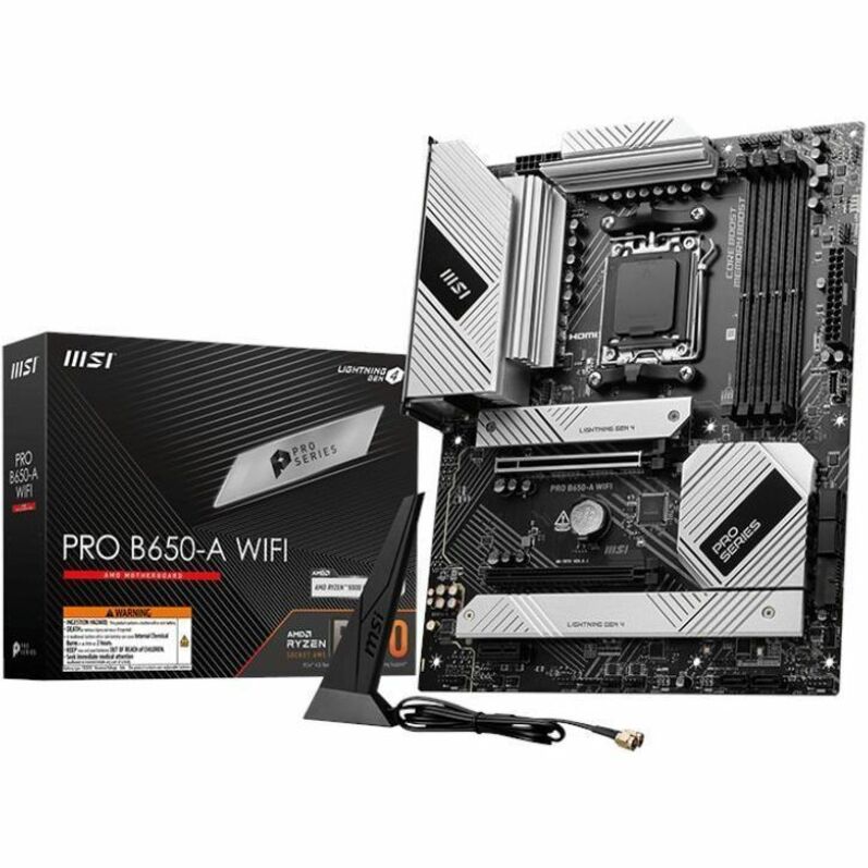 Carte mère de bureau MSI PRO B650-A WIFI - Chipset AMD B650 - Socket AM5 - ATX B650AWIFI