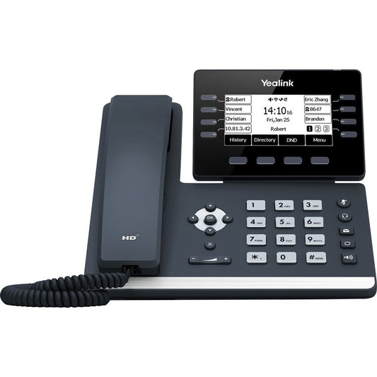 Téléphone IP Yealink SIP-T53W - Filaire - Filaire/Sans Fil - Bluetooth - Montage Mural, Bureau - Gris Classique SIP-T53W