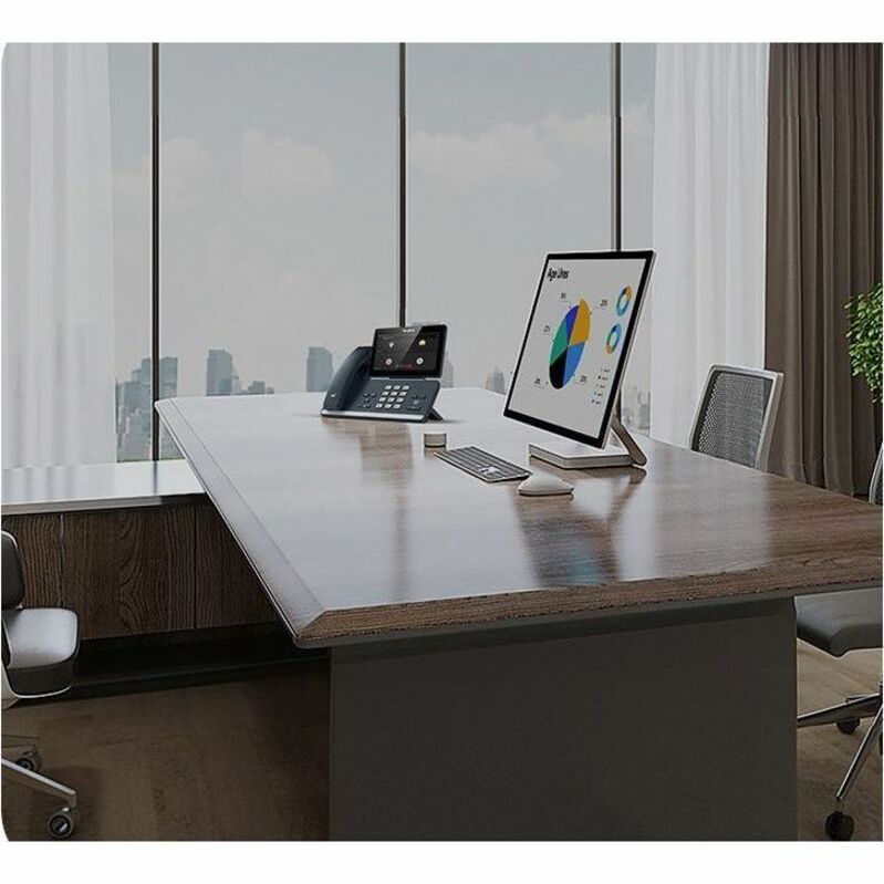 Téléphone IP Yealink - Filaire - Bluetooth, Wi-Fi - Montage mural, Bureau - Gris classique MP58-WH E2 TEAMS