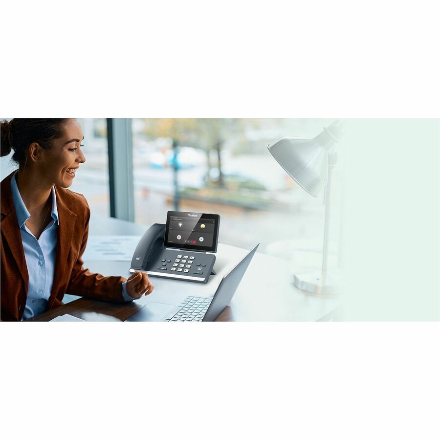 Téléphone IP Yealink - Filaire - Bluetooth, Wi-Fi - Montage mural, Bureau - Gris classique MP58-WH E2 TEAMS