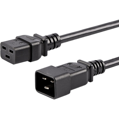 StarTech.com Rallonge électrique robuste de 3 m, IEC C19 vers IEC C20, noir, 15 A, 250 V, 14 AWG, câble d'alimentation de gros calibre PXTC19201410