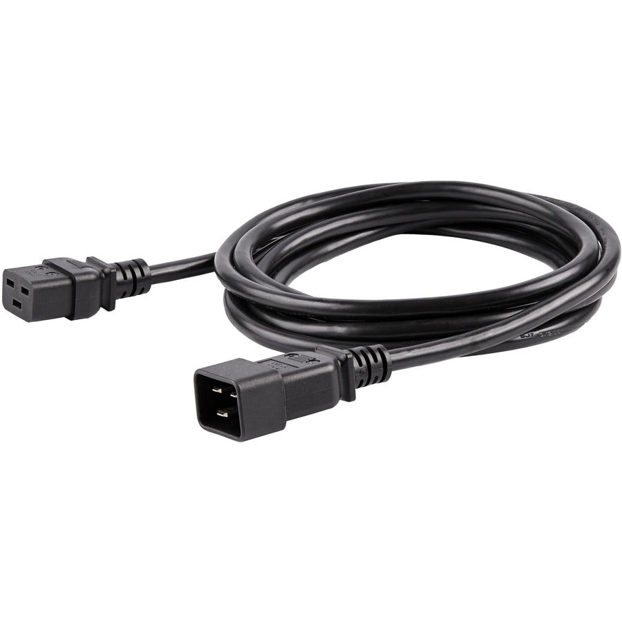 StarTech.com Rallonge électrique robuste de 3 m, IEC C19 vers IEC C20, noir, 15 A, 250 V, 14 AWG, câble d'alimentation de gros calibre PXTC19201410