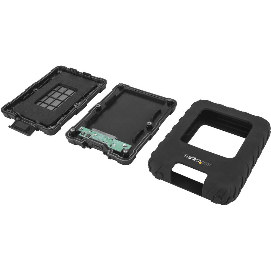 StarTech.com USB 3.1 External Hard Drive Enclosure 10Gbps - IP65 - 2.5 SATA SSD / HDD Rugged USB Type C Hard Drive Enclosure S251BRU31C3