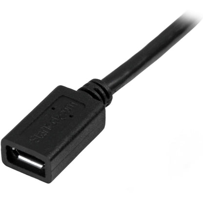 StarTech.com Câble d'extension micro-USB 0,5 m 20 po - M/F - Câble micro USB mâle vers micro USB femelle USBUBEXT50CM