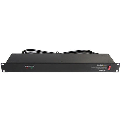 Star Tech.com PDU à montage en rack avec 8 prises et protection contre les surtensions - Unité de distribution d'alimentation 19 pouces - 1U RKPW081915