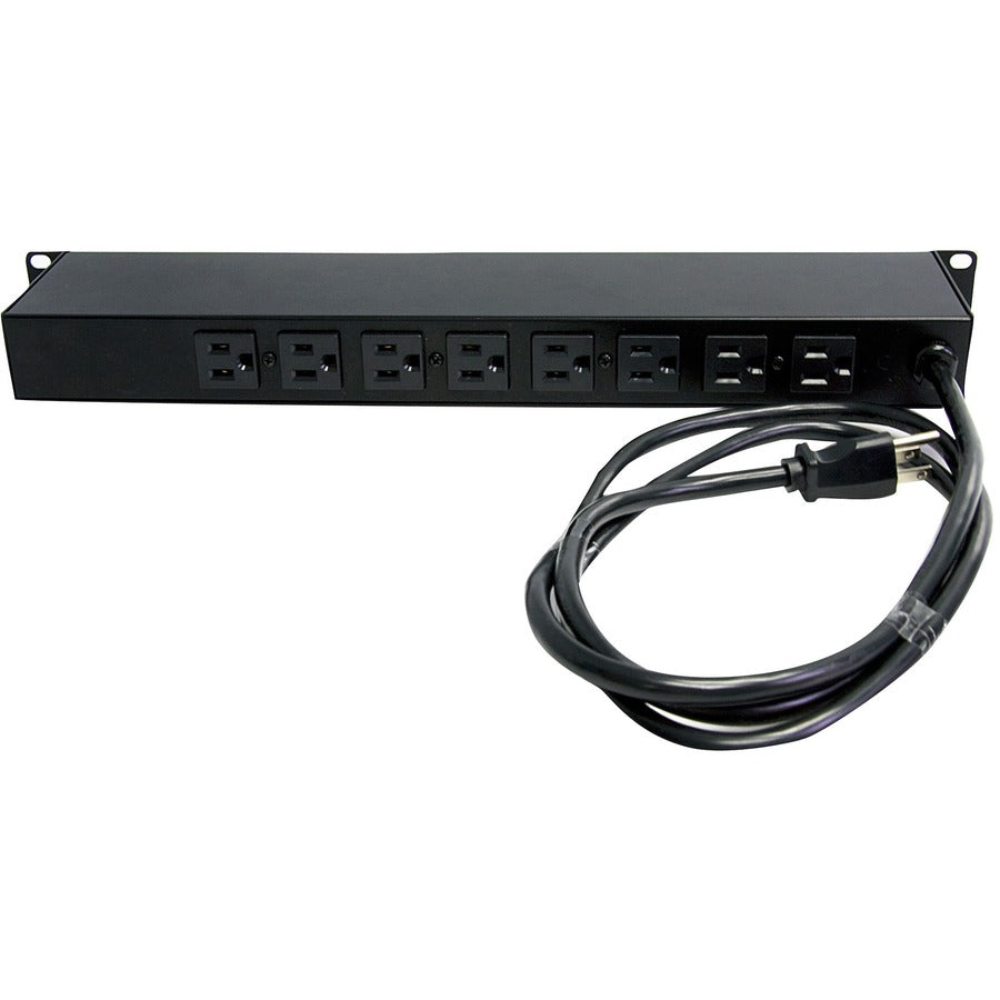 Star Tech.com PDU à montage en rack avec 8 prises et protection contre les surtensions - Unité de distribution d'alimentation 19 pouces - 1U RKPW081915