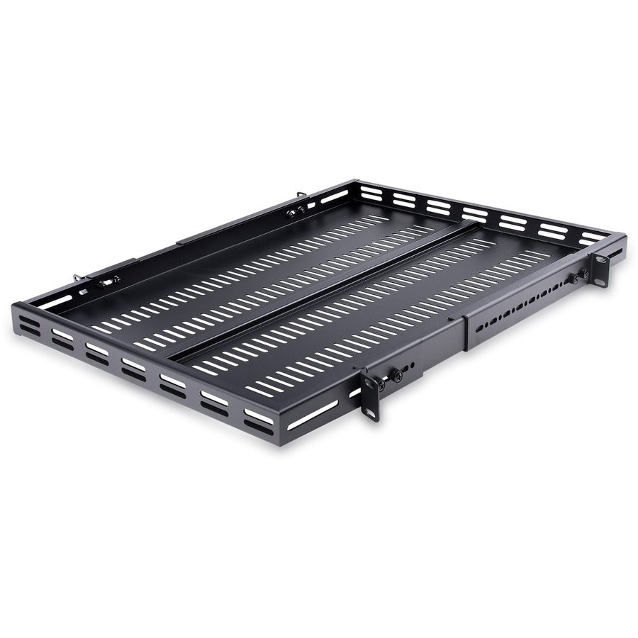 StarTech.com Étagère de montage en rack ventilée à 4 montants 1U de 19,5 à 38 pouces de profondeur de montage réglable - Étagère de rack fixe robuste - 330 lb / 150 kg - 27,5 pouces de profondeur ADJSHELFHDV