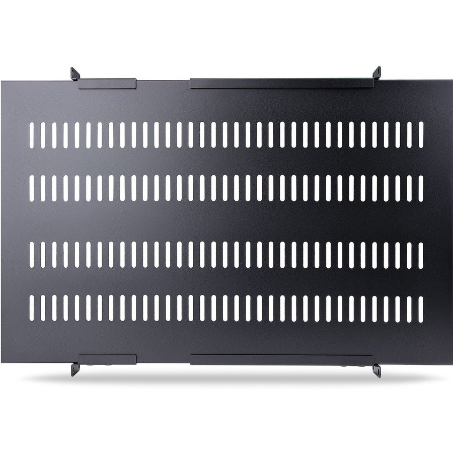 StarTech.com Étagère de montage en rack ventilée à 4 montants 1U de 19,5 à 38 pouces de profondeur de montage réglable - Étagère de rack fixe robuste - 330 lb / 150 kg - 27,5 pouces de profondeur ADJSHELFHDV