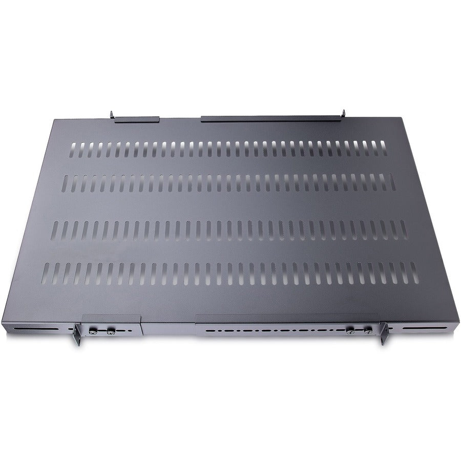 StarTech.com Étagère de montage en rack ventilée à 4 montants 1U de 19,5 à 38 pouces de profondeur de montage réglable - Étagère de rack fixe robuste - 330 lb / 150 kg - 27,5 pouces de profondeur ADJSHELFHDV