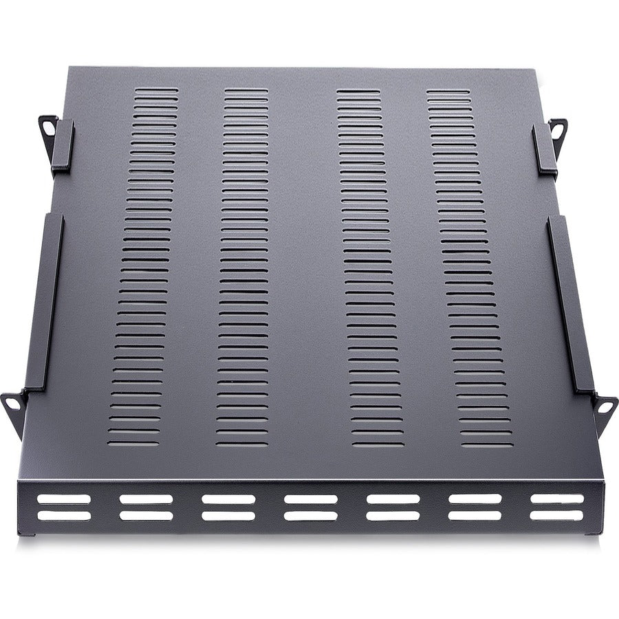 StarTech.com Étagère de montage en rack ventilée à 4 montants 1U de 19,5 à 38 pouces de profondeur de montage réglable - Étagère de rack fixe robuste - 330 lb / 150 kg - 27,5 pouces de profondeur ADJSHELFHDV