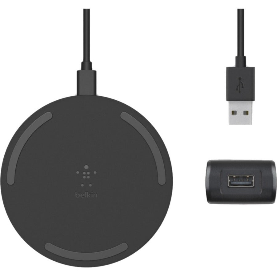Belkin BoostCharge 10W Wireless Charging Pad + QC 3.0 Wall Charger + Cable WIA001TTBK