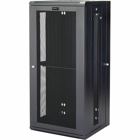 StarTech.com Armoire réseau murale 26U 19" - 16" de profondeur, verrouillable, pour rack de données informatiques flexible, boîtier de commutation ventilé avec étagère RK2620WALHM
