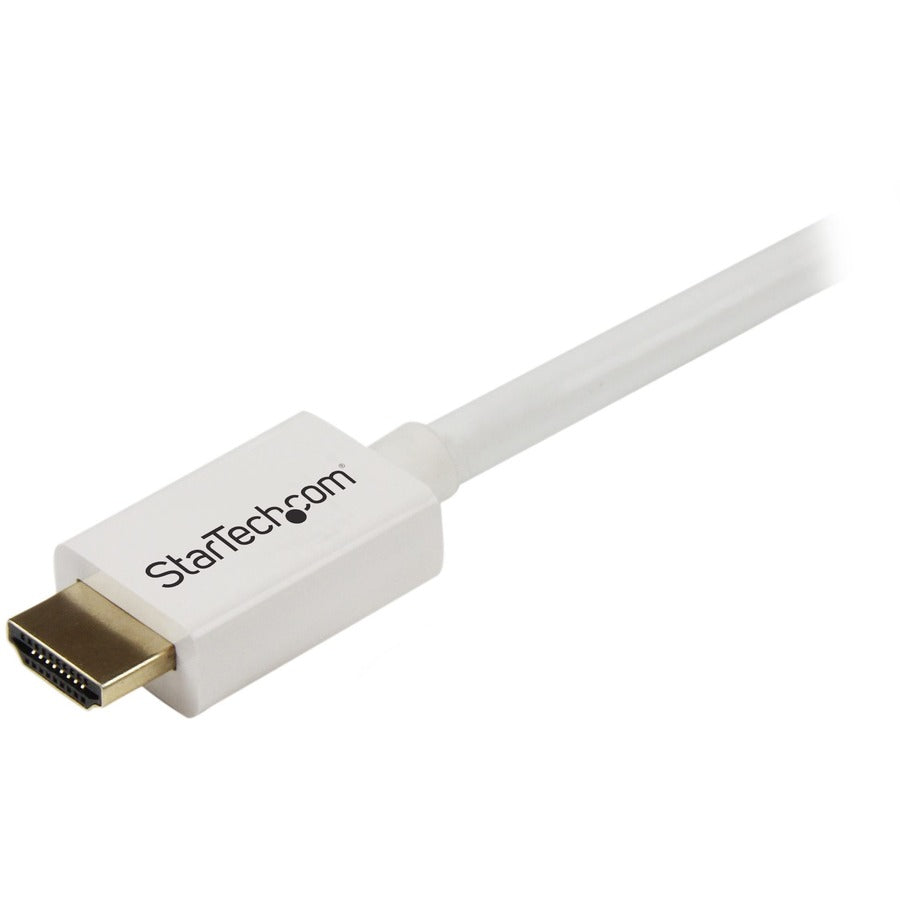 StarTech.com Câble HDMI CL3 de 3 m avec Ethernet, câble HDMI mural, cordon HDMI UHD 4K 30 Hz, câble vidéo/affichage HDMI 1.4, blanc HD3MM3MW