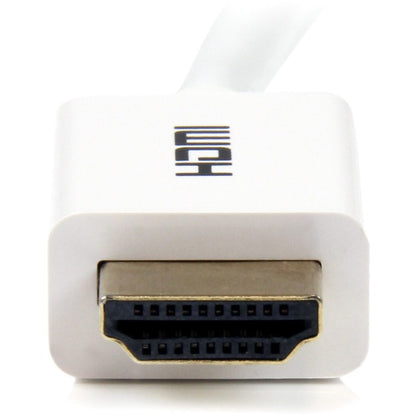 StarTech.com Câble HDMI CL3 de 3 m avec Ethernet, câble HDMI mural, cordon HDMI UHD 4K 30 Hz, câble vidéo/affichage HDMI 1.4, blanc HD3MM3MW
