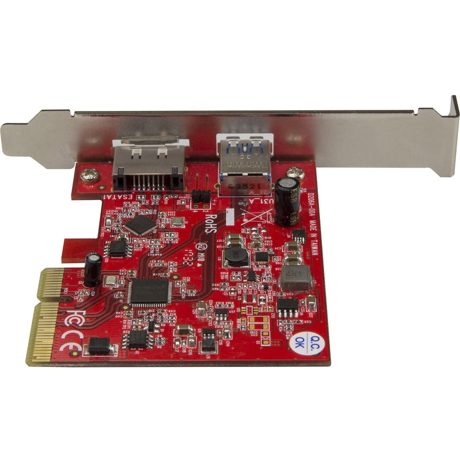StarTech.com Carte PCI Express 2 ports USB 3.1 (10 Gbit/s) + eSATA - 1 x USB-A + 1 x eSATA - Carte PCIe USB3.1 Carte eSATA - Carte d'extension USB3.1 PEXUSB311A1E