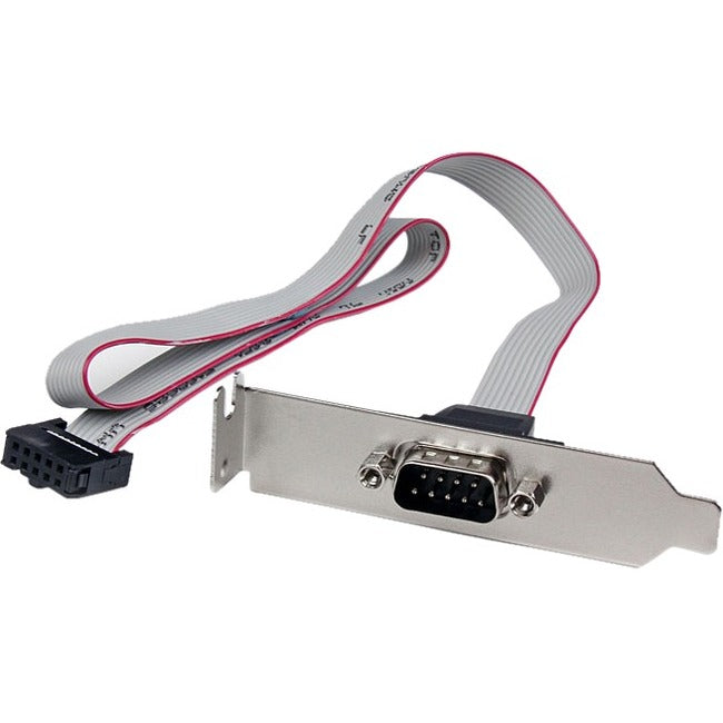 StarTech.com Support de port série DB9 1 port 16 pouces vers connecteur 10 broches - Profil bas PLATE9M16LP