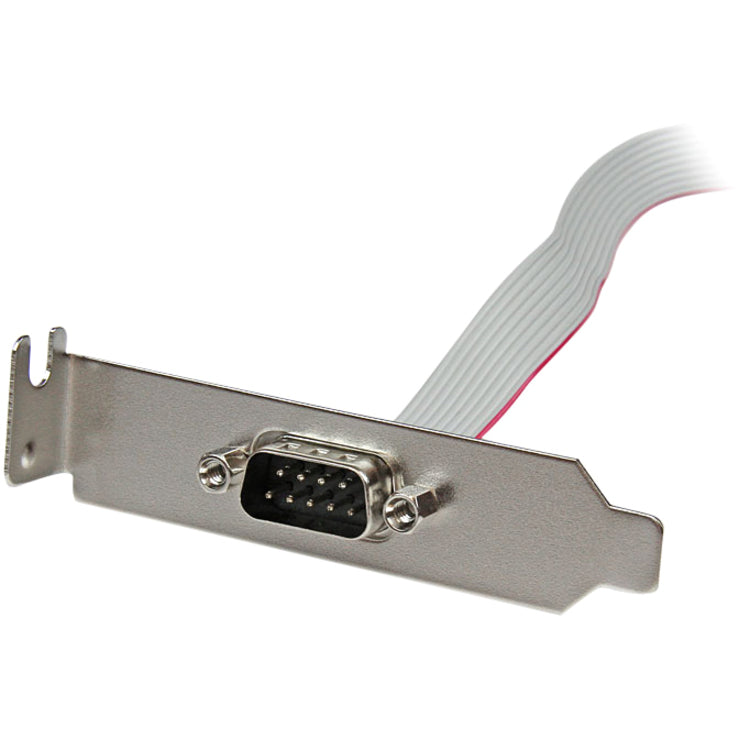 StarTech.com Support de port série DB9 1 port 16 pouces vers connecteur 10 broches - Profil bas PLATE9M16LP