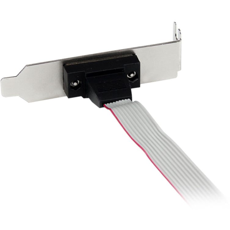 StarTech.com Support de port série DB9 1 port 16 pouces vers connecteur 10 broches - Profil bas PLATE9M16LP