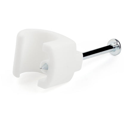 StarTech.com Lot de 100 clips de câble (L) avec clou - Pinces à clouer réutilisables - Clips de montage/maintien de cordon - Attaches de câbles blanches TAA CBMNMCC3