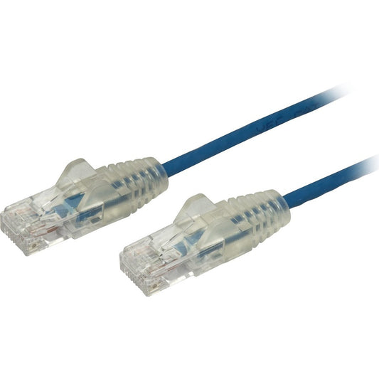 Câble CAT6 de 15,2 cm StarTech.com - Cordon de raccordement CAT6 fin - Connecteurs RJ45 bleus anti-accrocs - Câble Gigabit Ethernet - 28 AWG - LSZH (N6PAT6INBLS) N6PAT6INBLS